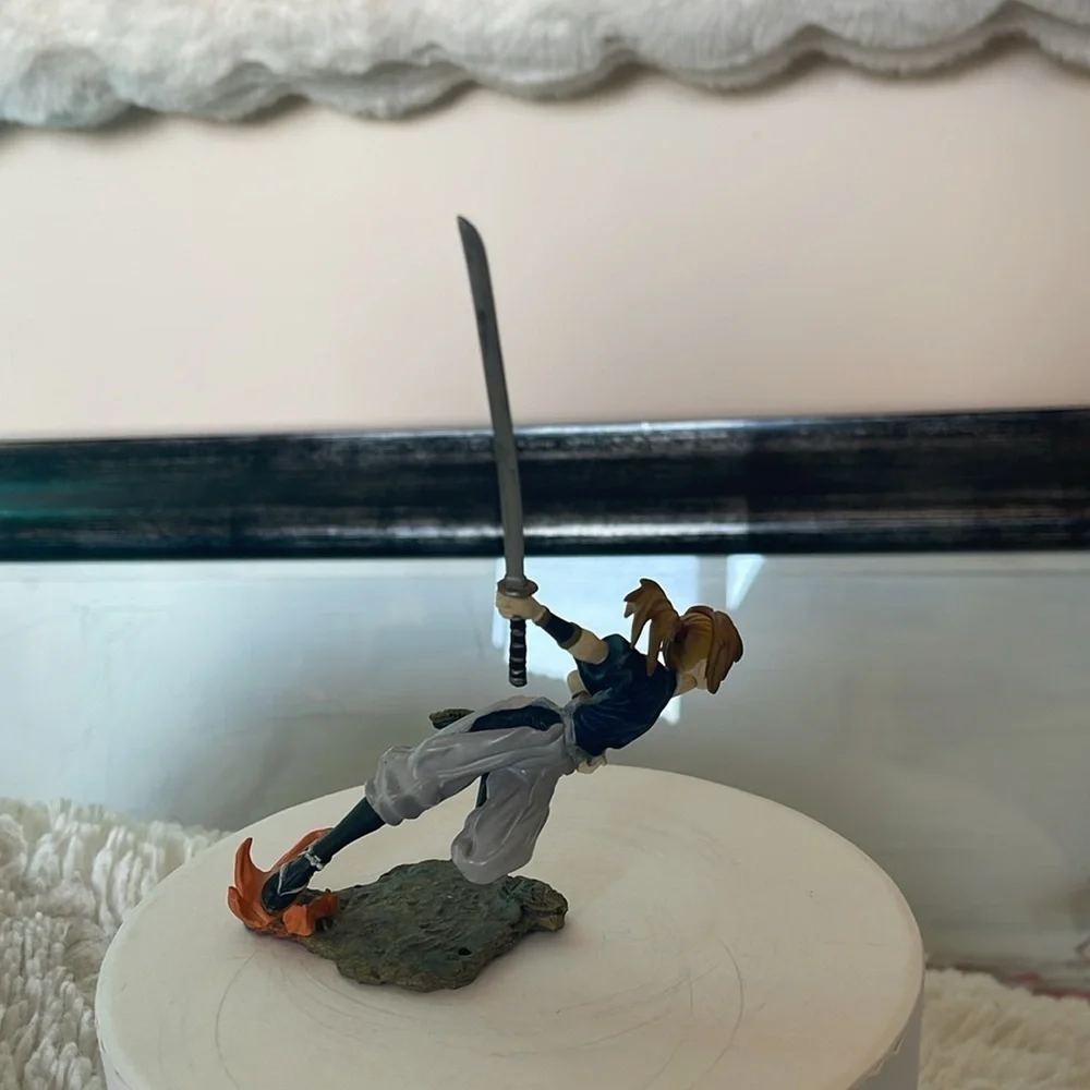 Sword-Wielding Figurine - Blue and Gold